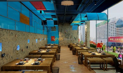 北京烧烤餐饮设计之家具具有间接扩大空间的作用